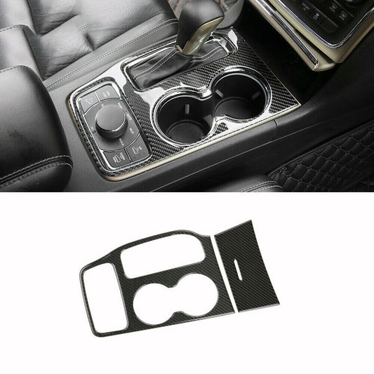 Real Carbon Fiber Gear Shift Panel Cover Trim for Jeep Grand Cherokee 2016-2018