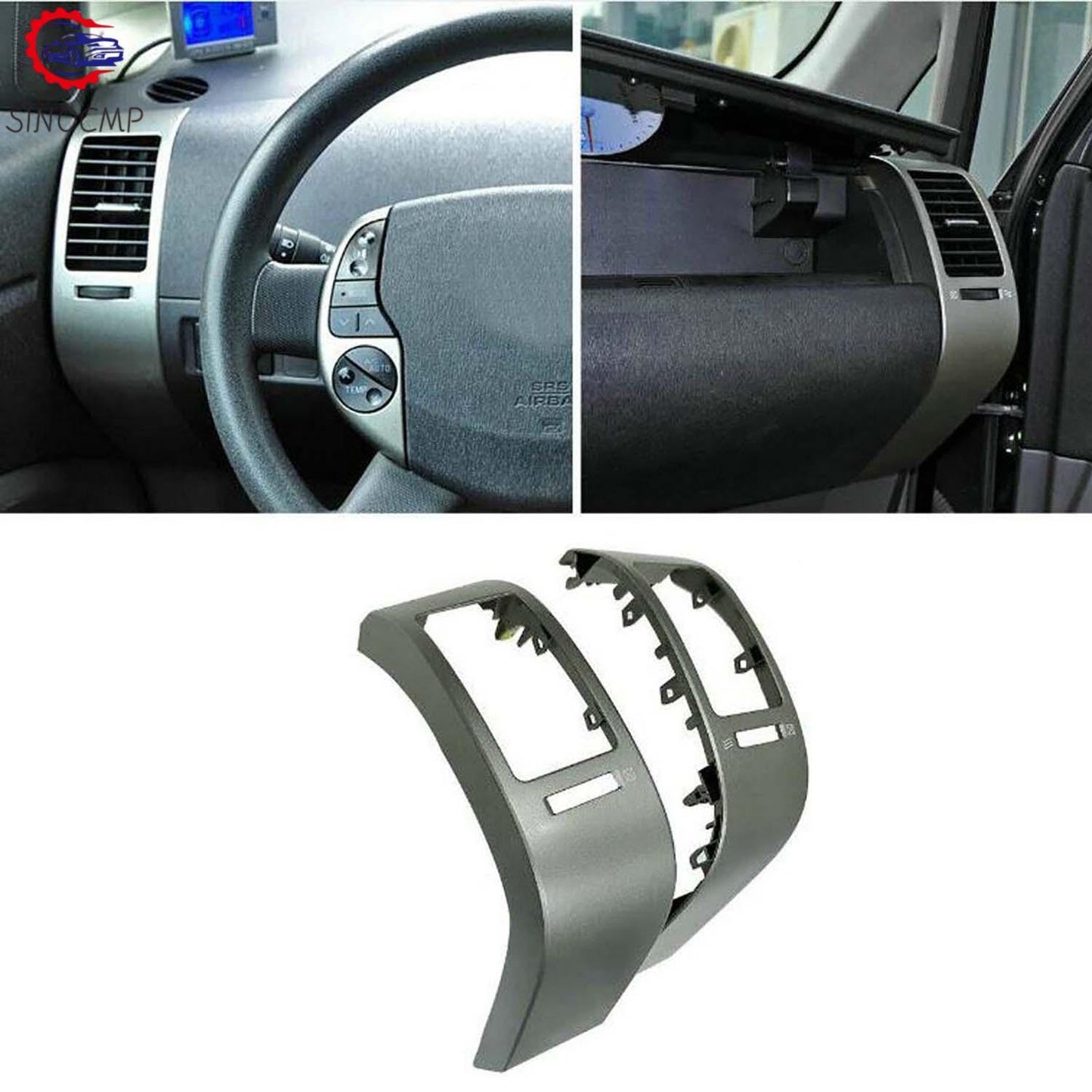 Set Center Inner A/C Dash Air Vent Cover Trim for Toyota Prius 55670-47060 04-09