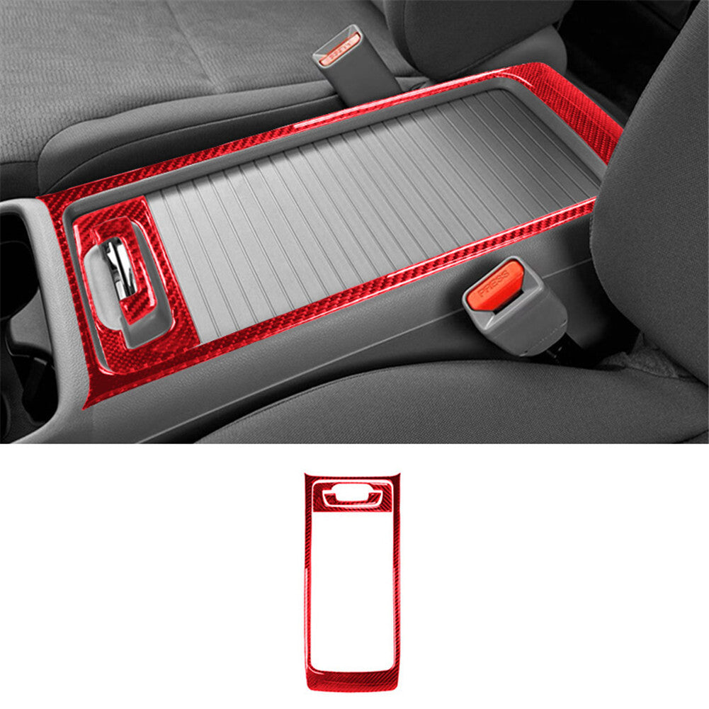 Red Carbon Fiber Center Console Cup Holder Cover Trim for Honda CRV CR-V 2012-14