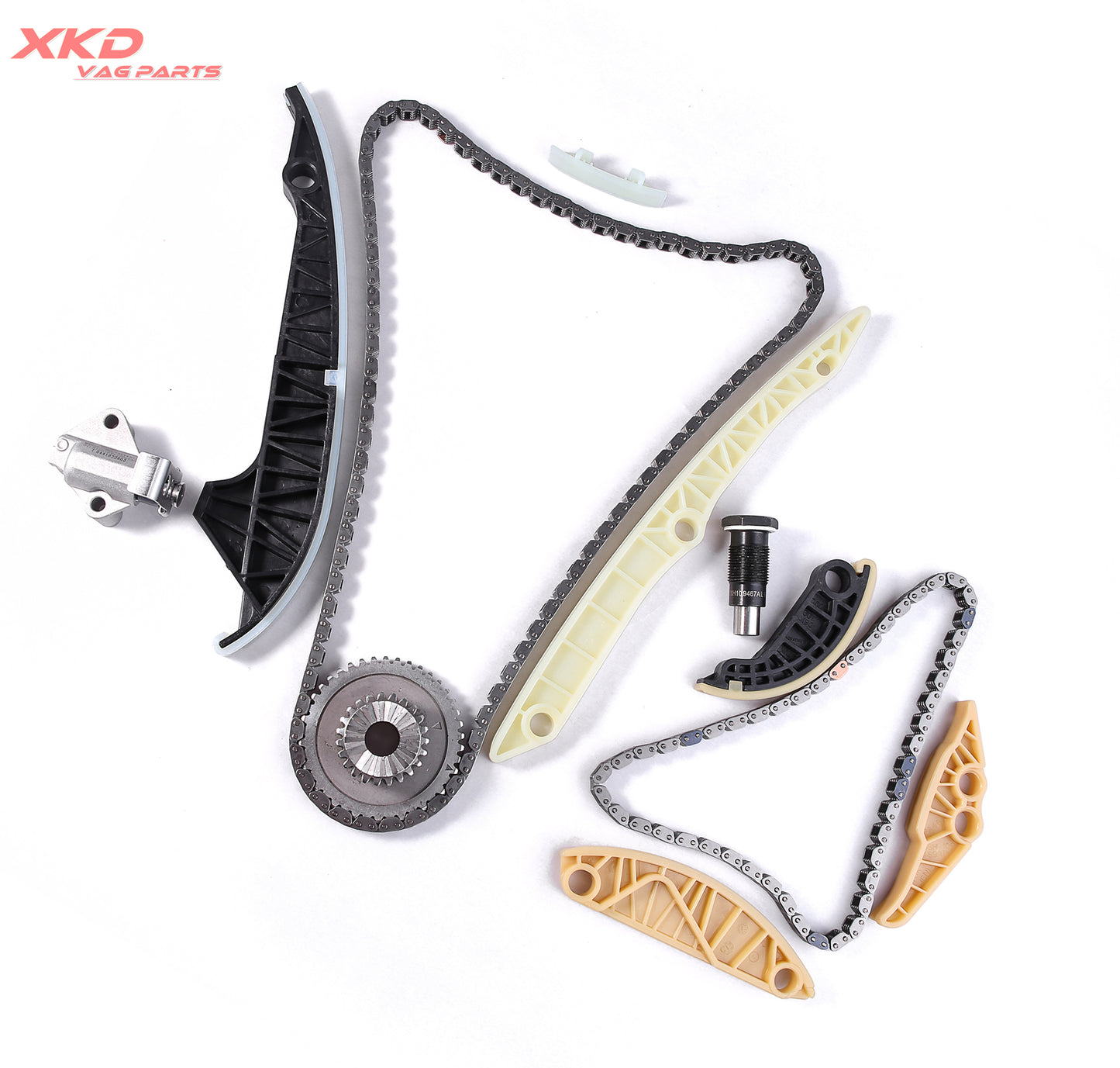 1.8T and 2.0T timed chain tensioner kits are suitable for Volkswagen for Jetta , for Golf MK5/6, for Passat , and for Audi A3.