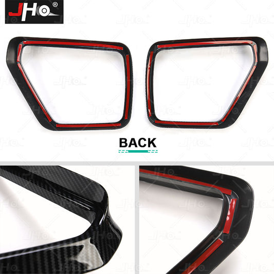 Car Exterior Interior Rearview Mirror Trim Ring Cover Bezels for Ford F150 2021+