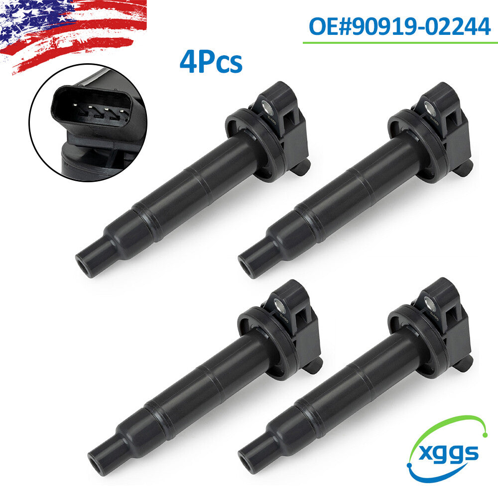 4Pcs Ignition Coil for Toyota for Camry 1.8L 2.4L for Lexus for Scion for Pontiac 90919-02244 US
