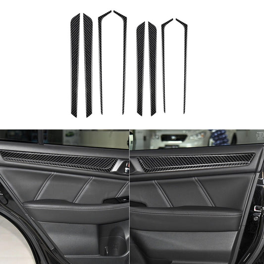 8X Carbon Fiber Door Panel Cover Trim for Subaru Outback Legacy 2015-2017