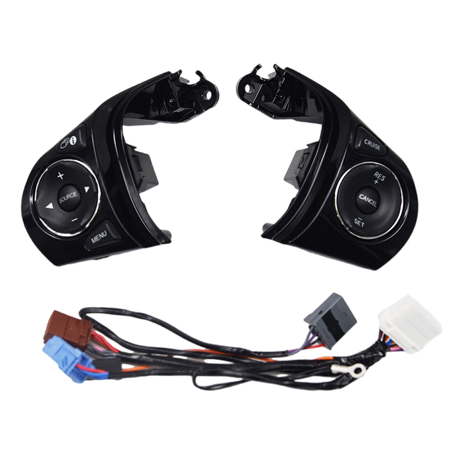 2Pcs For 12-15 for Honda for Civic 1.8L Multifunction Steering Wheel Control Switch AT
