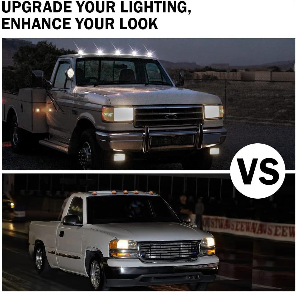 5X Smoke White Cab LED Roof Top Marker lights Fits 2011-2024 for Ram 1500 2500 3500