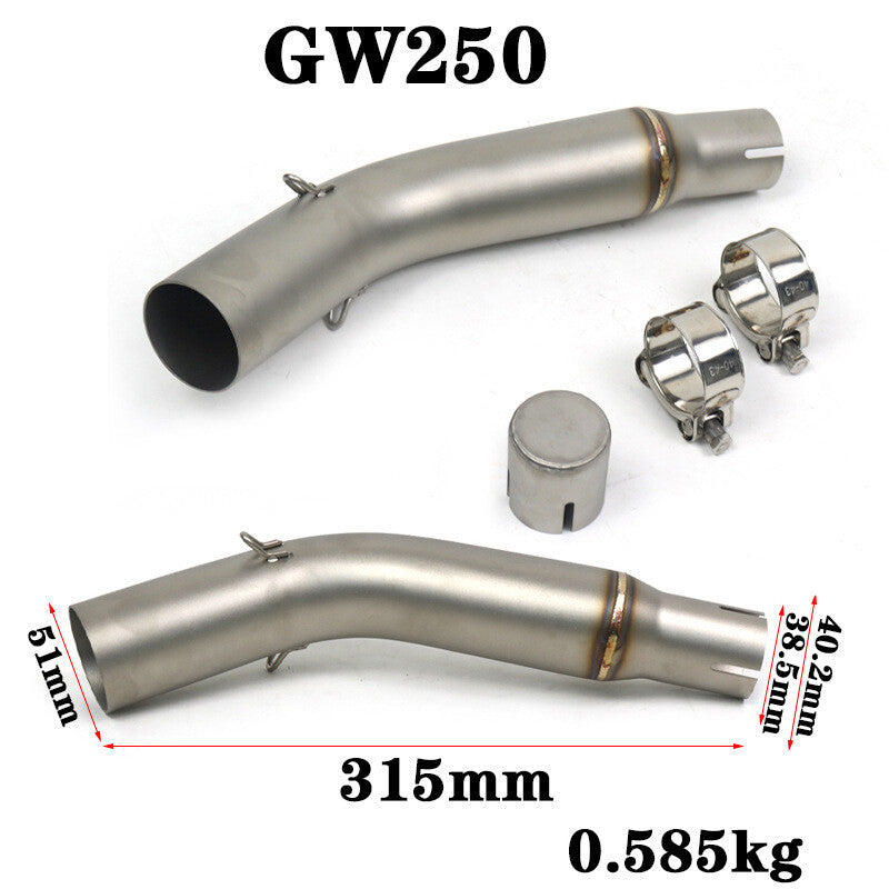 Mid Link Pipe for Suzuki GW250 Stainless Steel Single Exhaust Connected System