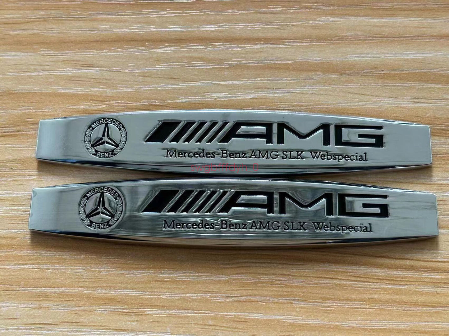 Chrome-plated AMG SLK Webspeccial letter fender badge