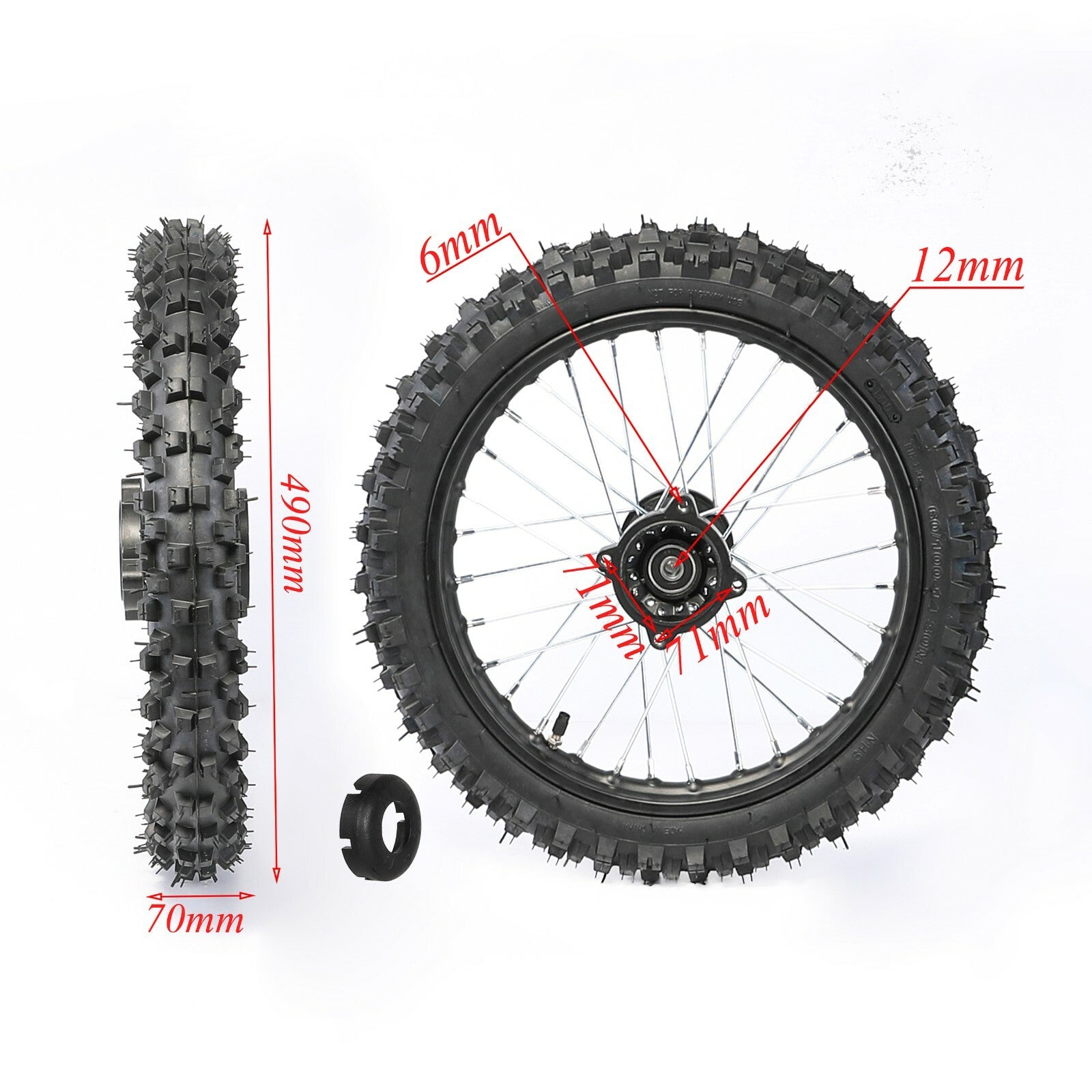 25-inch front fork shock triple clamp kit + 14-inch wheels 60/100-14 motocross bike razor CRF50