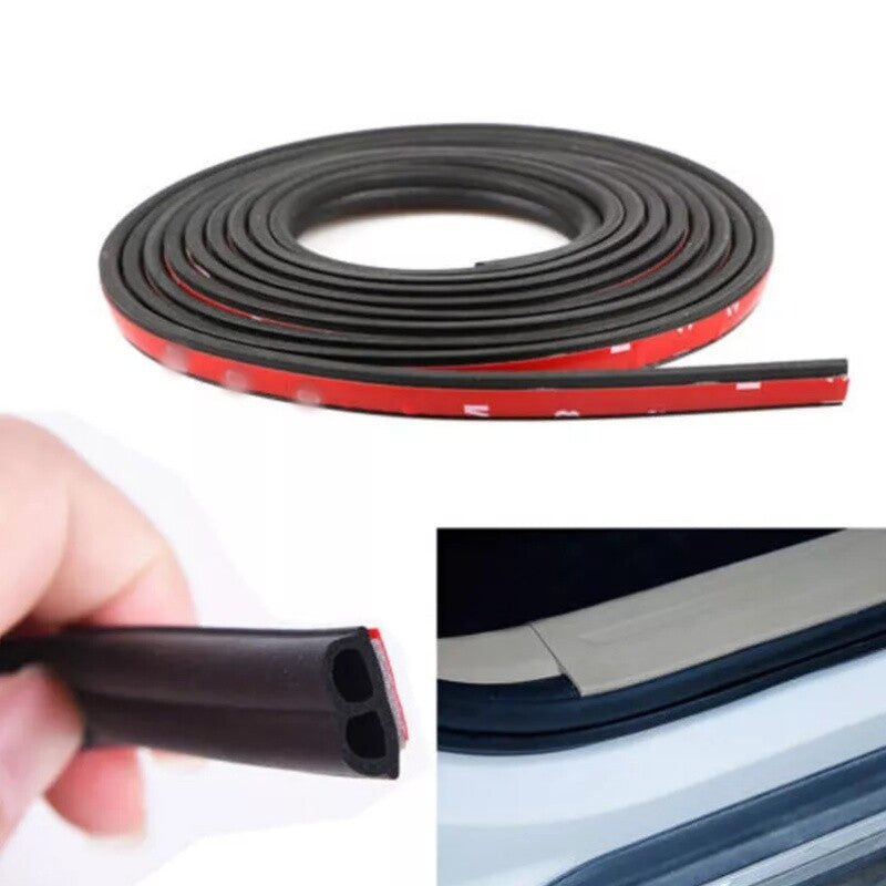 16.4FT B-Shape Rubber Car Door Seal Strip Edge Guard Weatherstrip Universal Auto