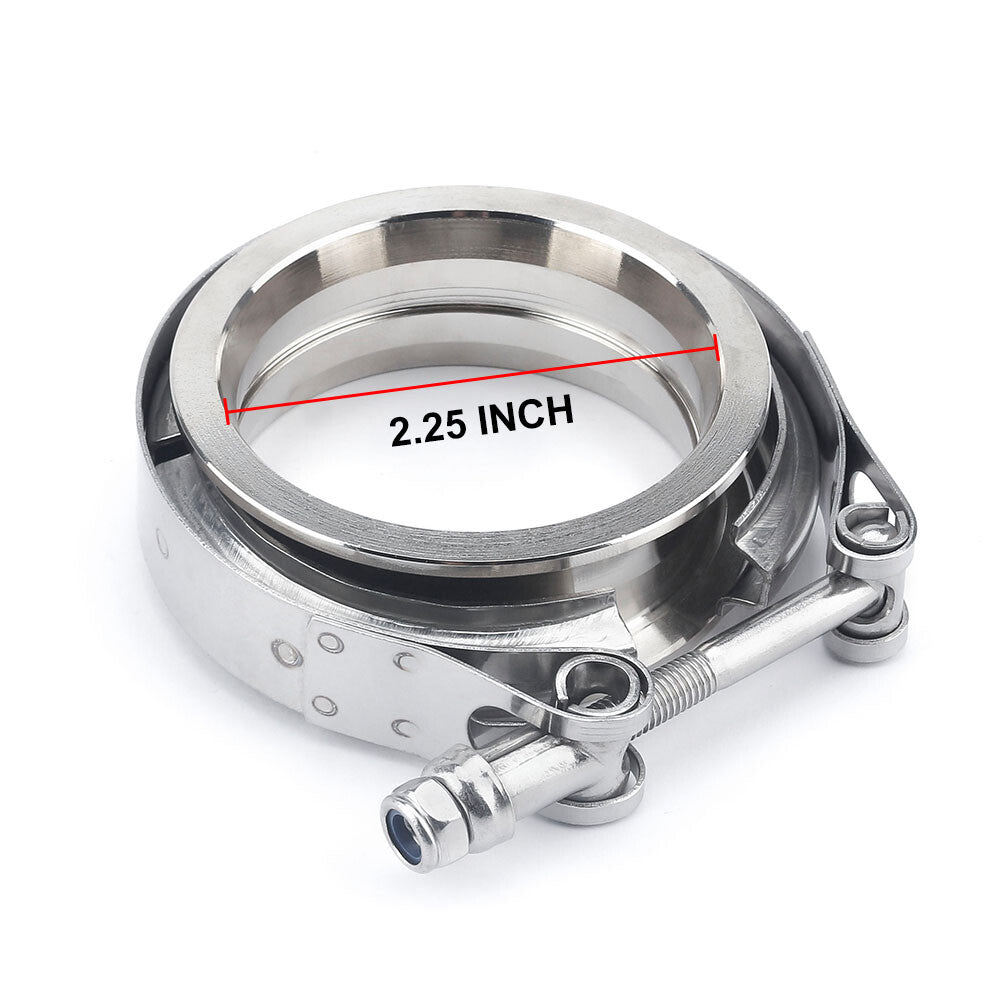 2.25-inch Stainless Steel V-Band Flange Clip Kit for Turbo Exhaust Pipes