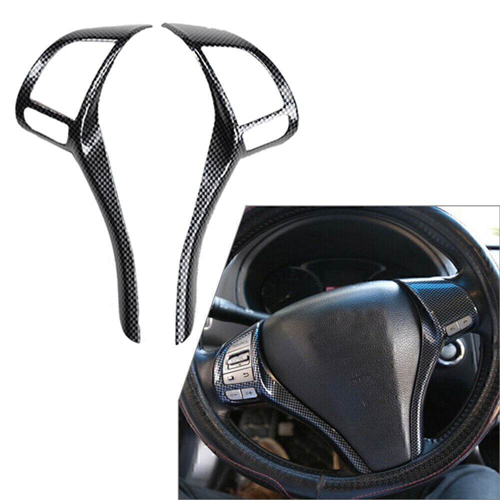 2x Carbon Fiber Inner Steering Wheel Strip Trim FIT for Nissan Altima 2013-2018 2014