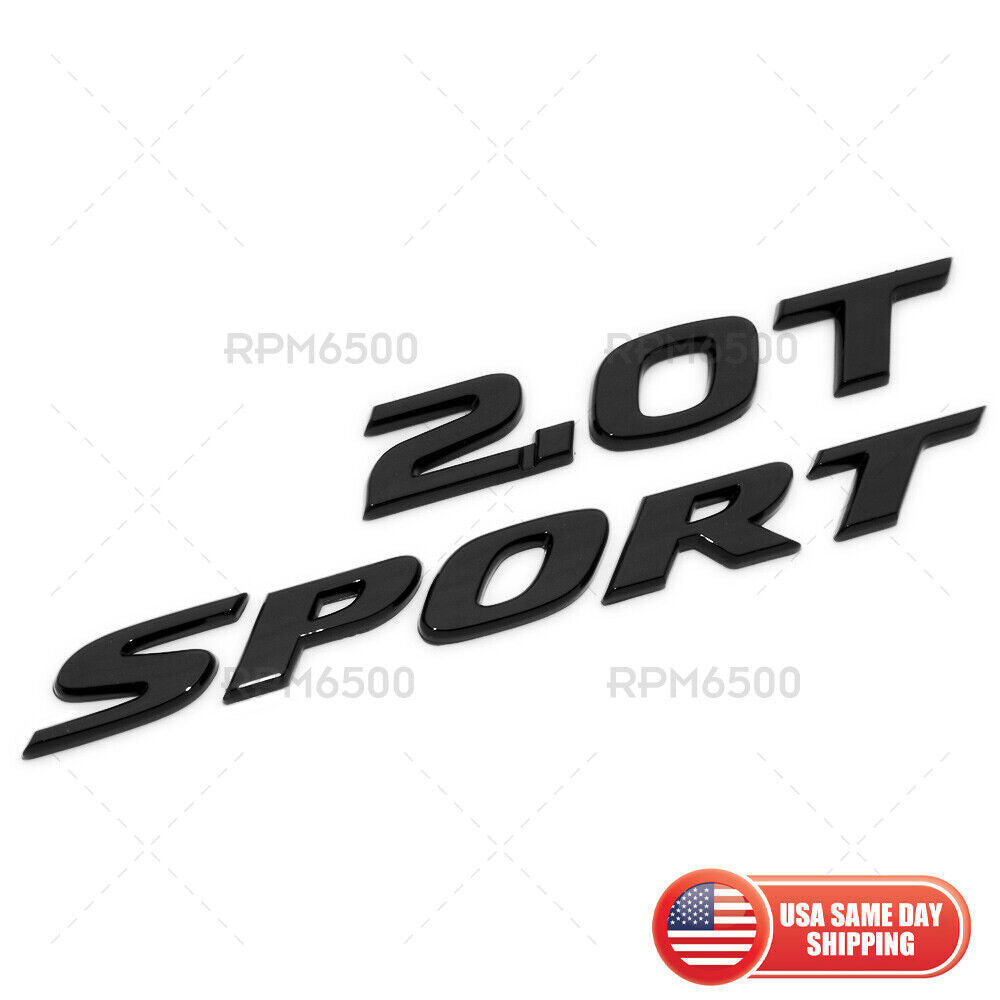 FIT for Honda 2.0T Sport Luggage Rear Trunk Lid Logo Badge Nameplate Emblem Black