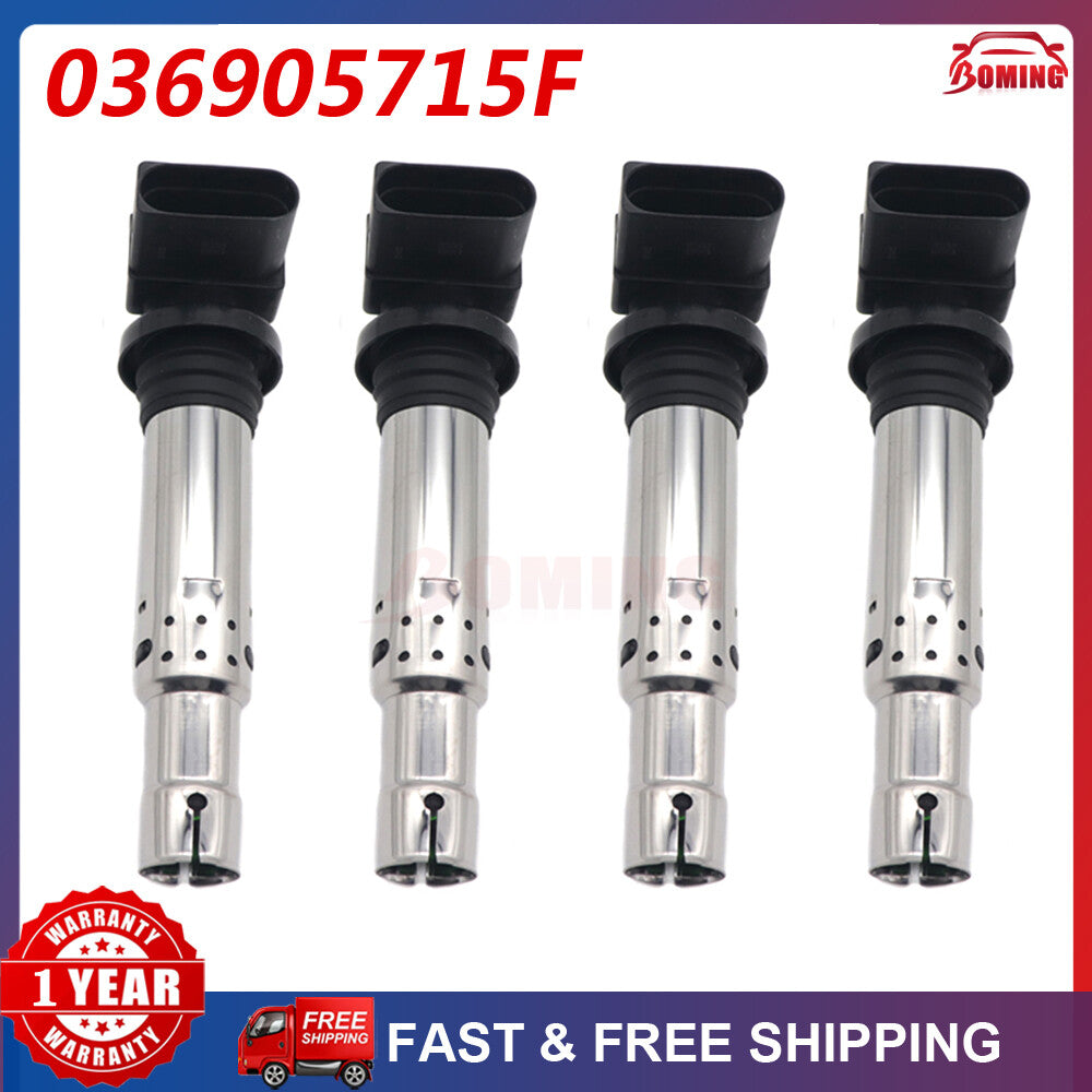 4X New Ignition Coil for VW for Golf 1.4 TSI for VW Polo for Jetta 1.6 FSI for Tiguan 036905715F