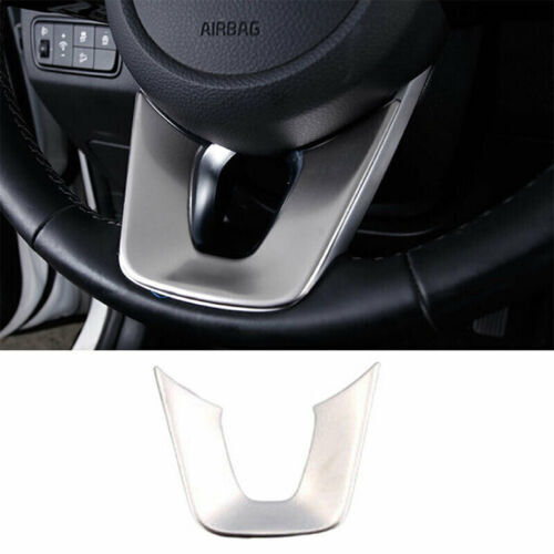 for Kia Seltos 2020-2023 Matte Silver Car Inner Steering Wheel Frame Cover Trims