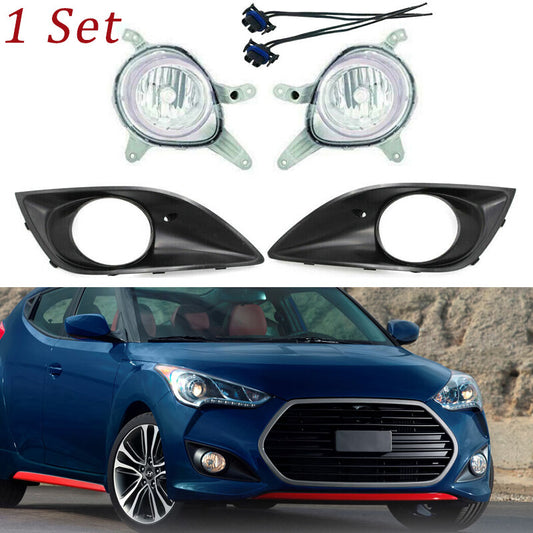 New LH+RH 6-pole fog light kit for Hyundai for Veloster Turbo 2013-2016
