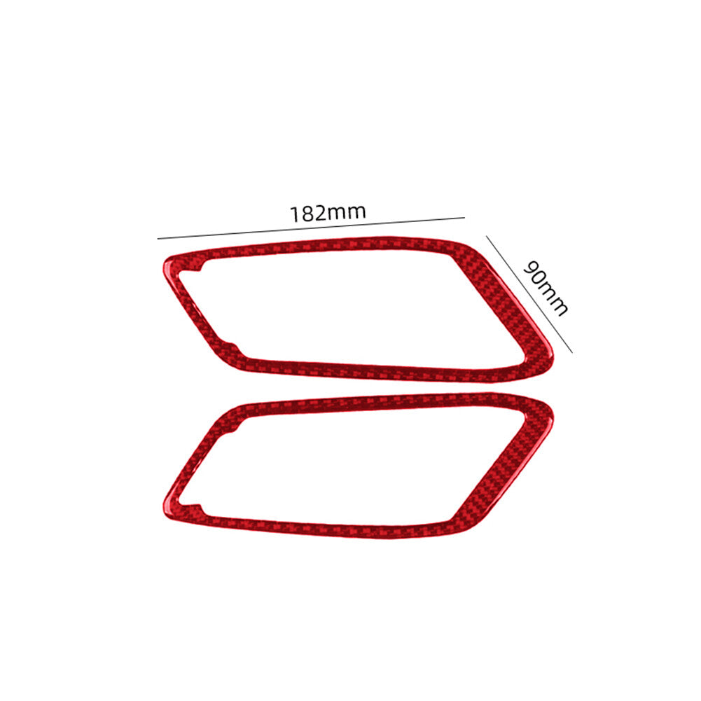 2Pcs Red Carbon Fiber Door Handle Cover Trim for Toyota Supra A90 2019-2022