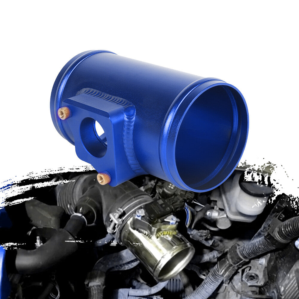 3/76mm for Subaru for Suzuki MAF Mass Air Flow Sensor Mount Adapter Tube Blue