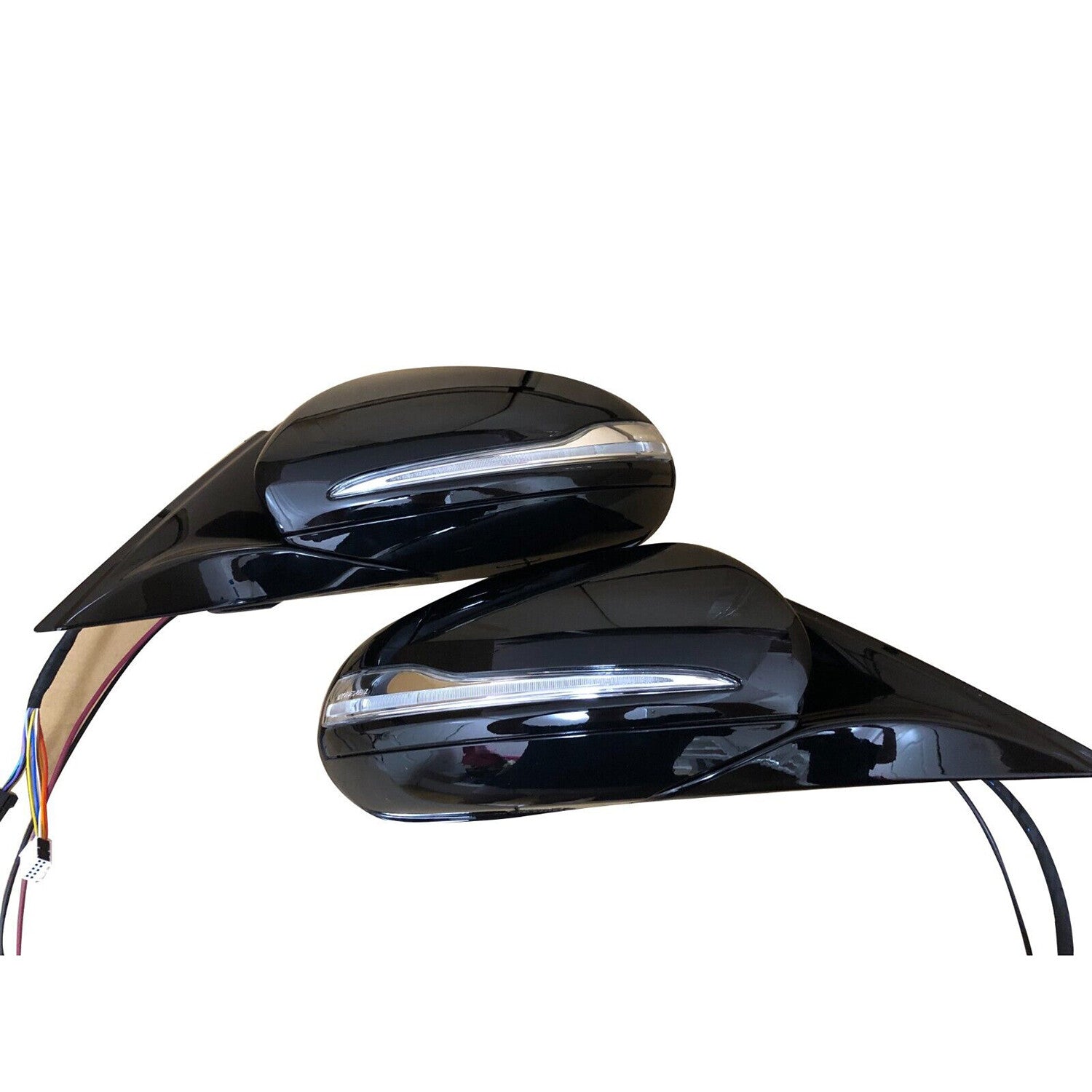F15 Car Side Door Mirror Set For 13-18 for BMW X5 Series 5 Pins 2013-2018 Black 4.4L
