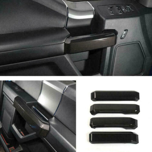 for Ford F150 F-150 2015-2020 Carbon Fiber Inner Decor Door Handle Cover Trims