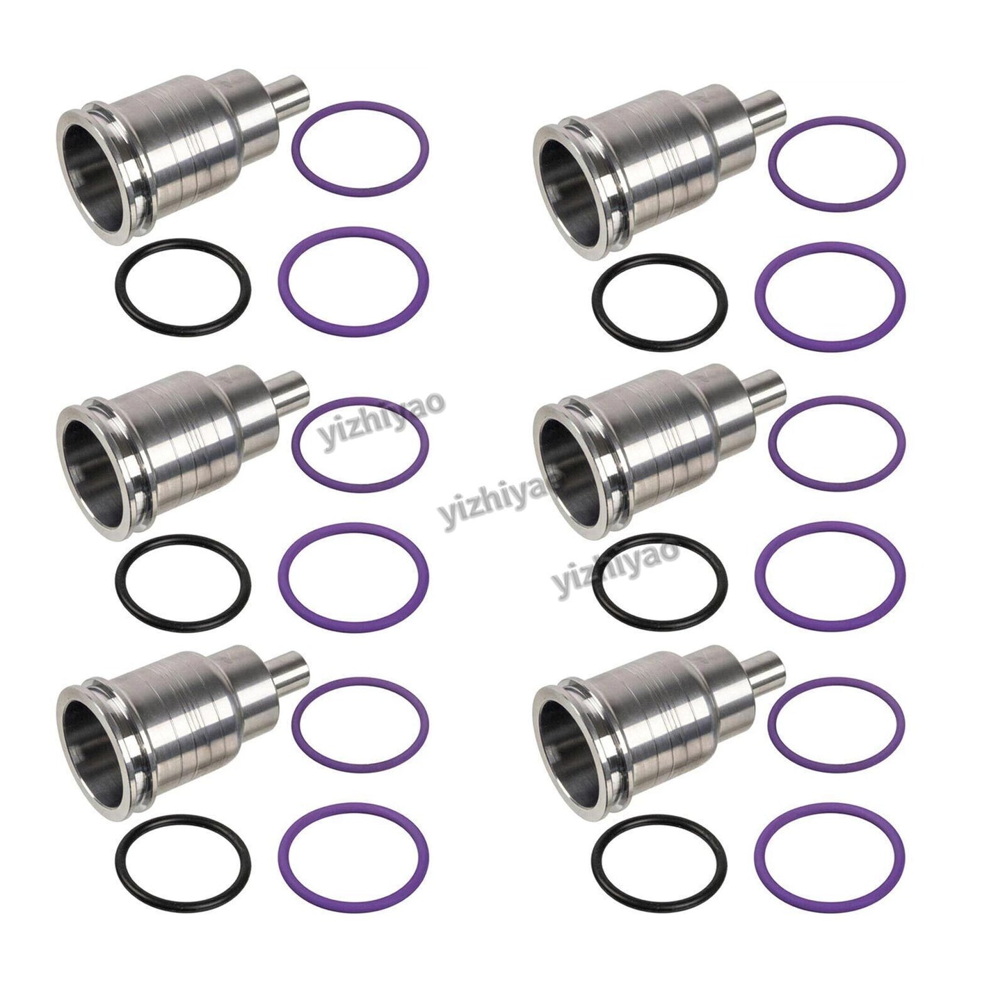 6 pcs for VOLVO Trucks Injector Sleeve Tube Set of 6 Steel 21401136 21515329