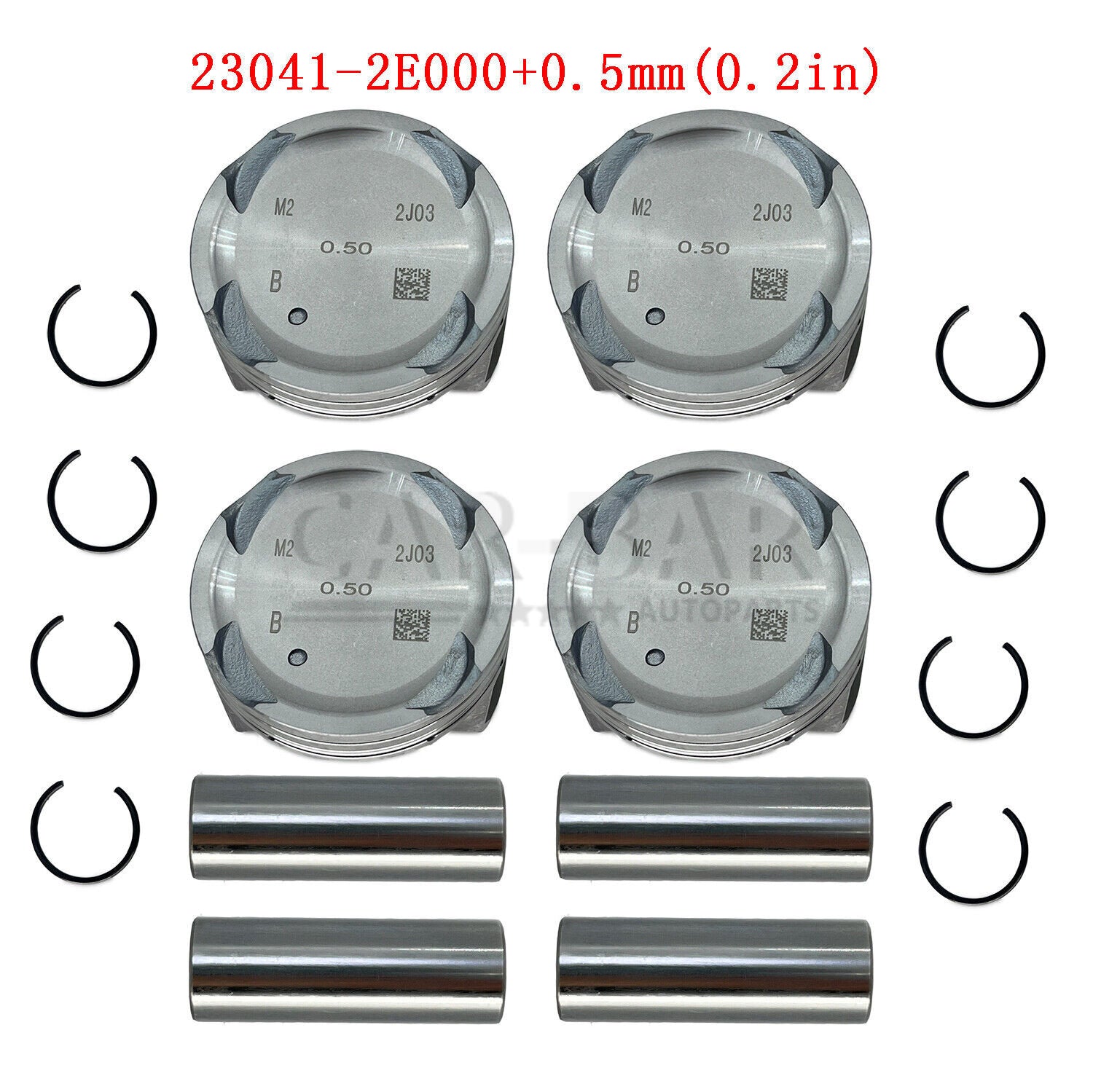 Oversized Pistons 23041-2E000+0.5mm for Hyundai for Elantra for Tucson for Kia Soul 1.8 2.0L