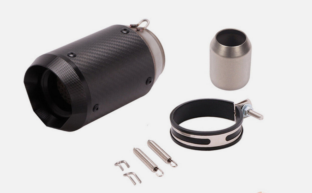 Universal 51mm Motorcycle Bike Slip on Carbon Fiber Exhaust Muffler Pipe
