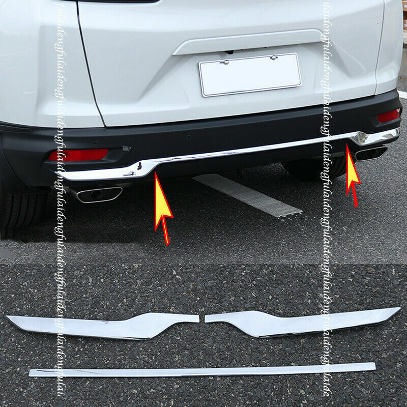 for Honda CR-V Crv 2020-22 Chrome ABS Rear Bumper Reflector Cover Protector Trim