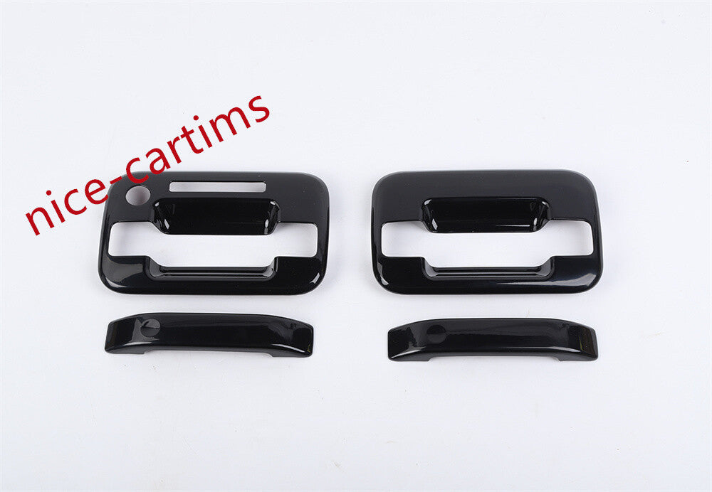 Black ABS Outer Side Door Handle Bowl Panel Cover for Ford F150 2-Door 2009-2014