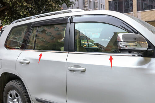 for Toyota for Land Cruiser 2009-2020 Silver Window Molding Lower Trim Strip Garnish