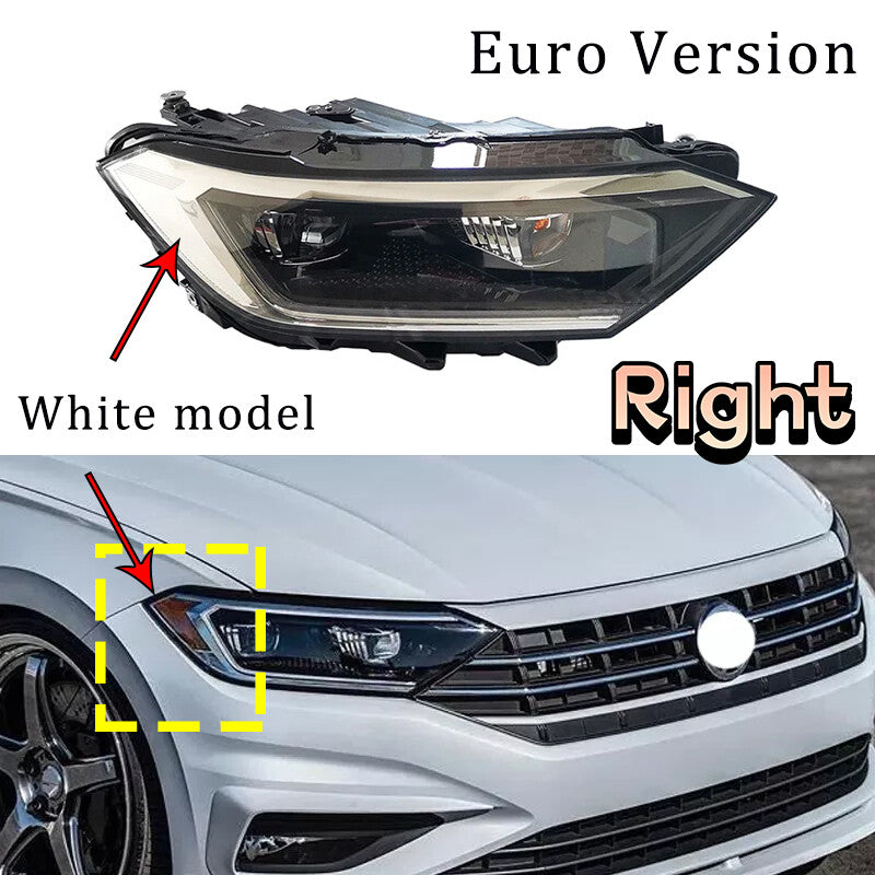 Right front headlight assembly for Volkswagen for Jetta MK7 2019-2020 European models.