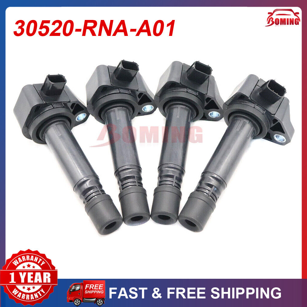 4PCS NEW IGNITION COILS Fit For 2006 -2011 for HONDA for CIVIC 1.8L 30520-RNA-A01 UF582