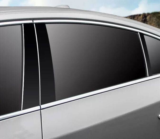 Black Plastic Exterior Window BC-Pillar Panels Decor 6P for Volvo S60 2011-2018