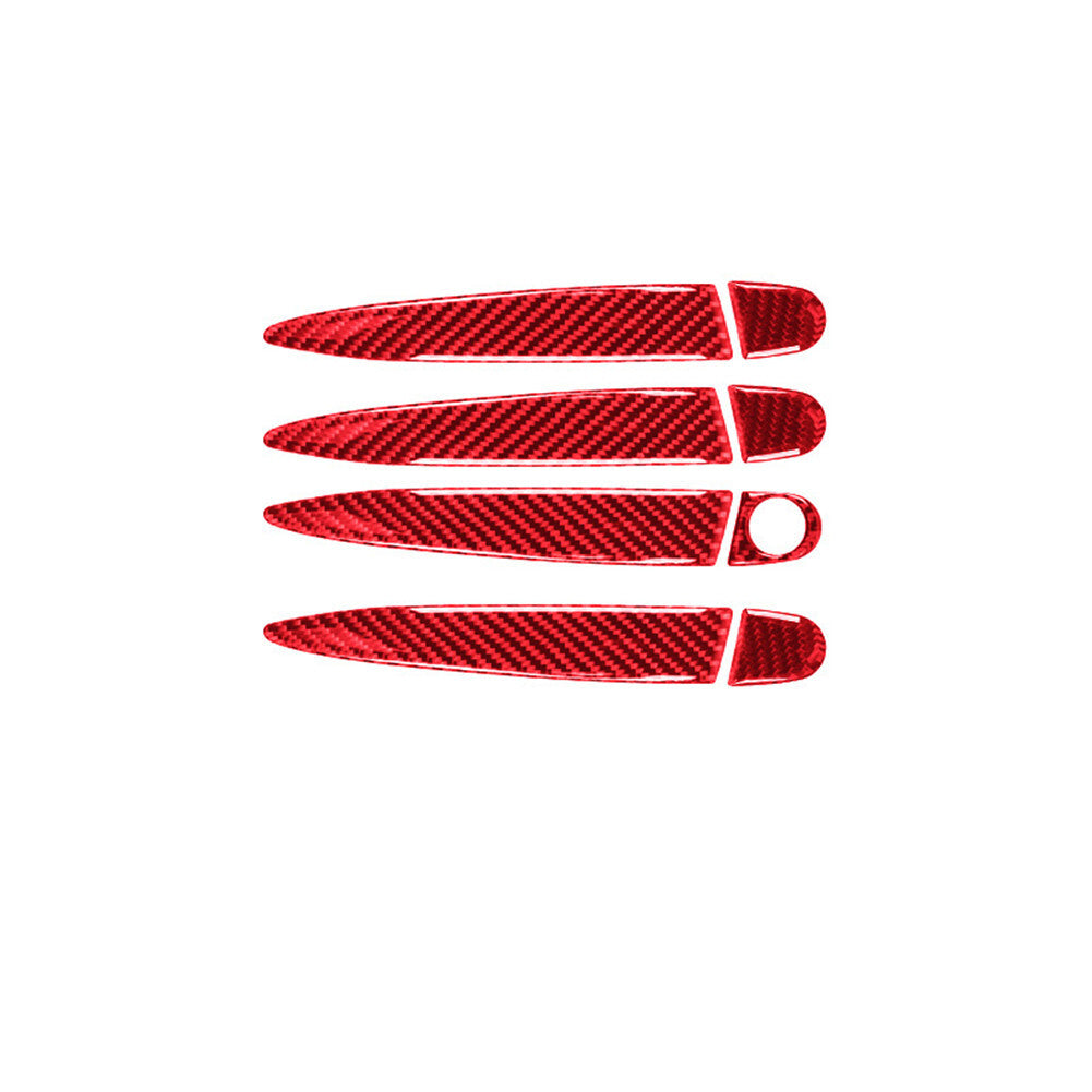 8x red carbon fiber door bowl handle cover for BMW X5 E70 X6 E71 2008-2013