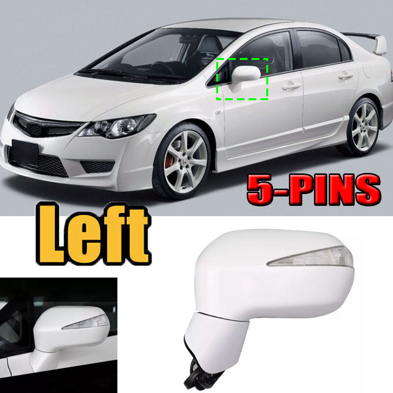 1 piece for Honda for Civic FA1 FD1 FD2 2006 - 2011 Left Rearview Mirror Assy LED 5-pin
