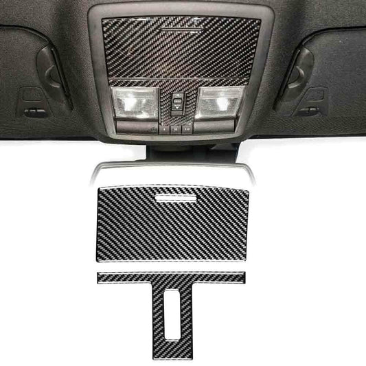 2pcs Reading Light Lamp Decor Cover Trim for Dodge for Challenger 2015+ Carbon Fiber