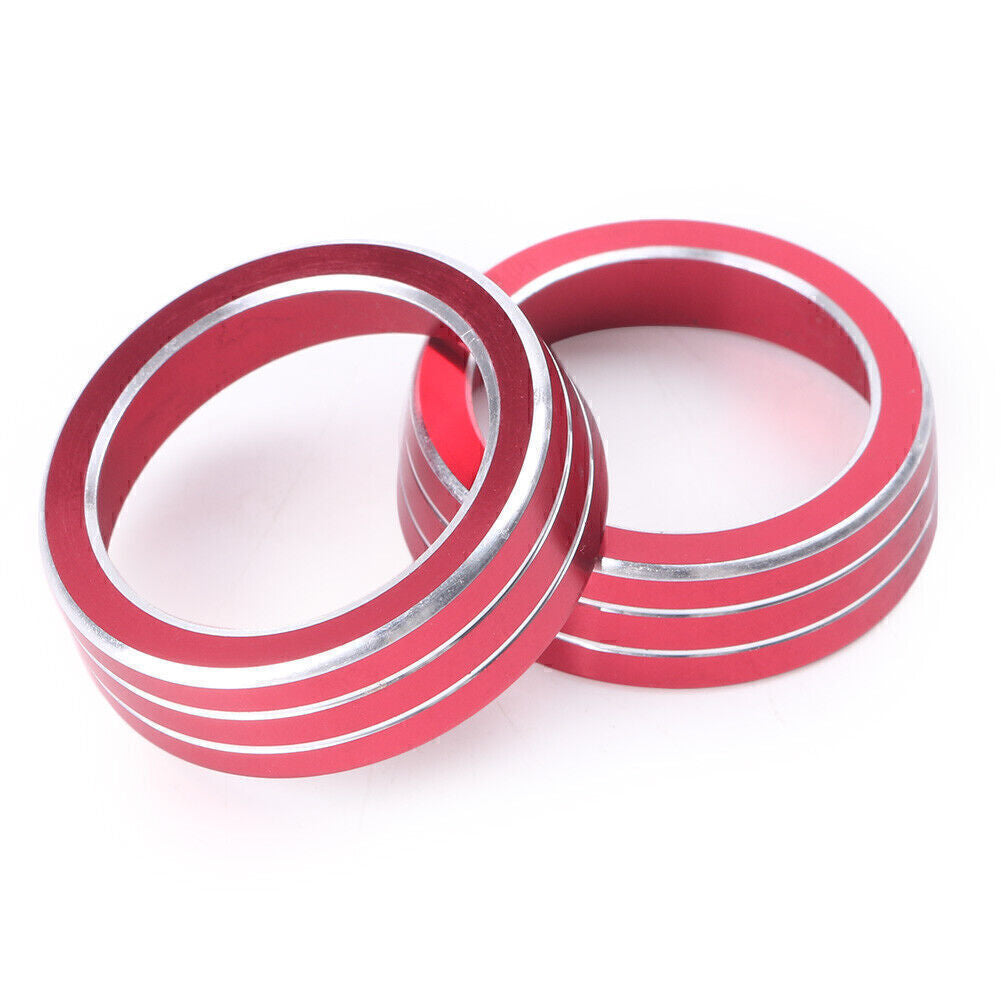 for Honda for Civic 2016-2017 2x Red AC Air-condition Control Switch Cover Ring