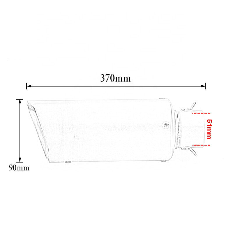 Motorcycle Exhausts Pipe Slip On Middle Link 51MM Muffler for Yamaha FZ1 2006-15
