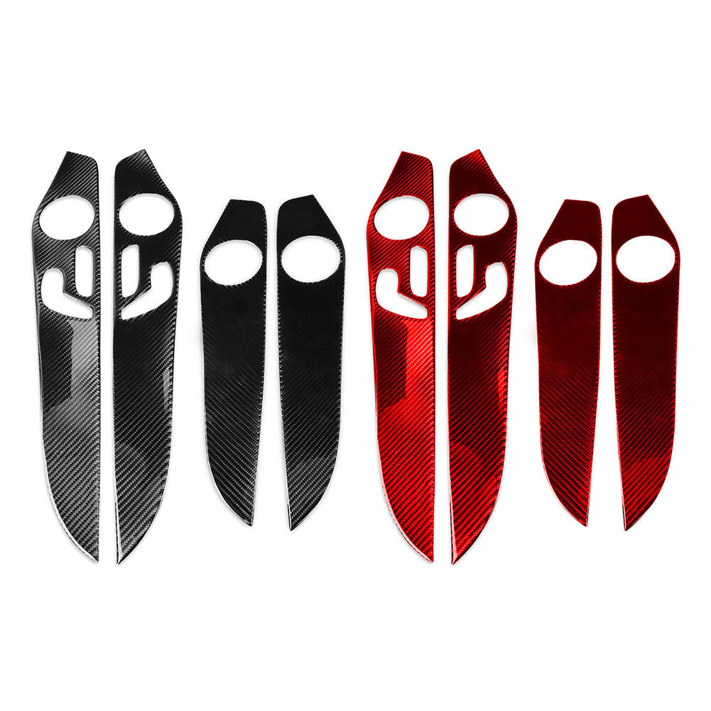Interior Door Panel Cover Trim N Fit for Benz C W205 2014-21 GLC X253 16-21 Red 4pcs