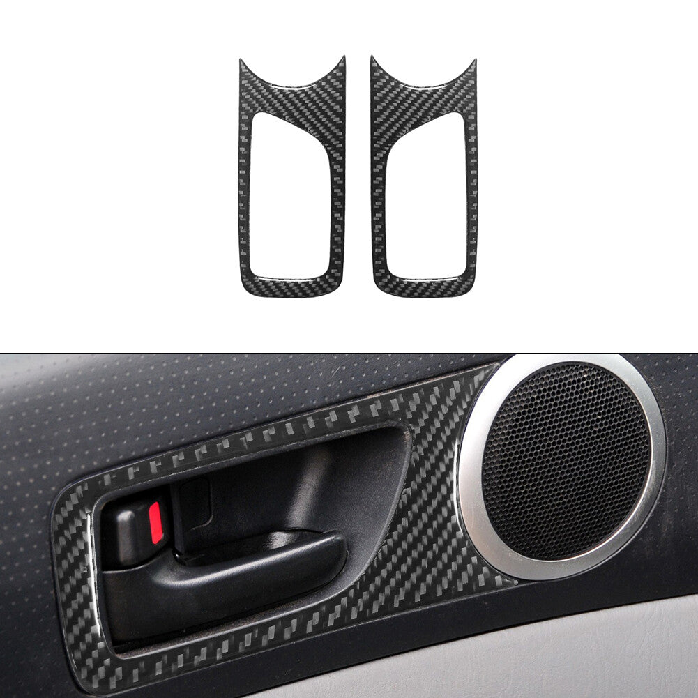 for Toyota Tacoma 2012-2015 2X Front Door Handle Trim Cover Decor Carbon Fiber