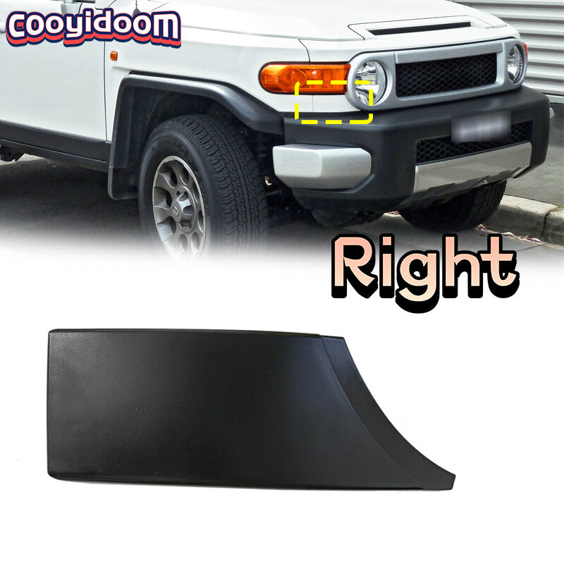 Right-hand grip front bumper filler trim and lower headlight trim for Toyota FJ Cruiser 2007-14