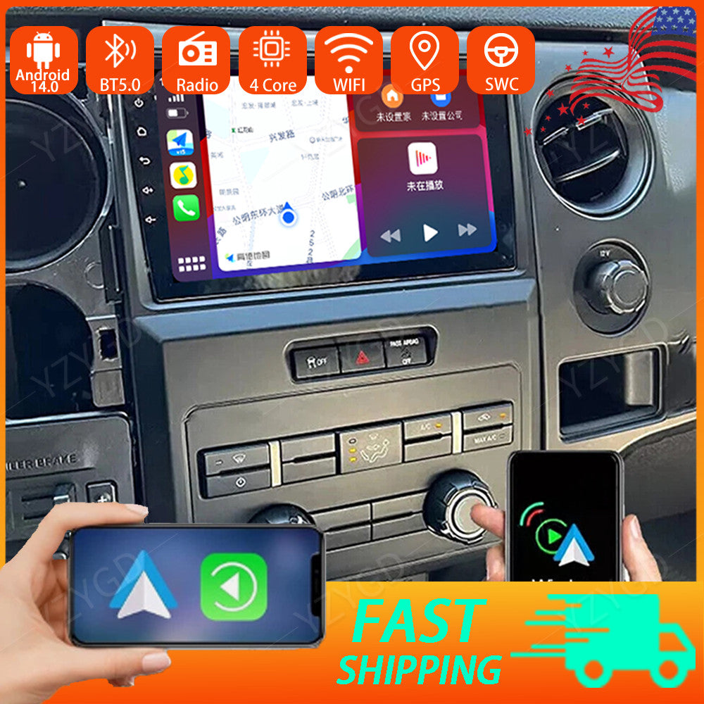 for Ford F150 2009-2014 Apple Carplay GPS Screen BT Android 14 Car Stereo Radio