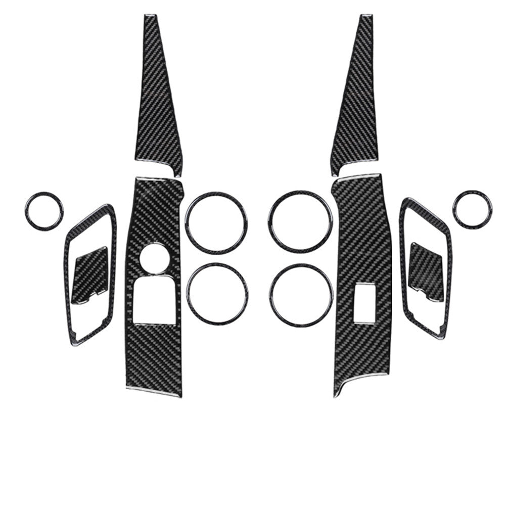 14Pcs Carbon Fiber Door Control Cover Trim for Toyota Supra A90 2019-2022