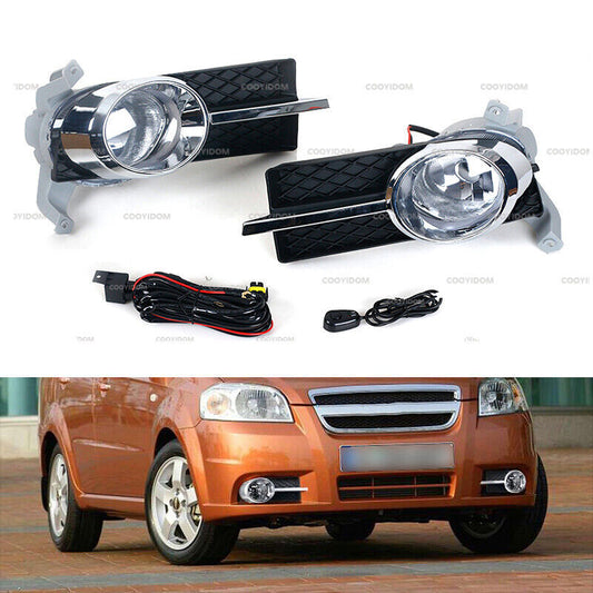 One set of front fog light cover covers for Chevrolet Aveo/Lova sedans (October 2007)