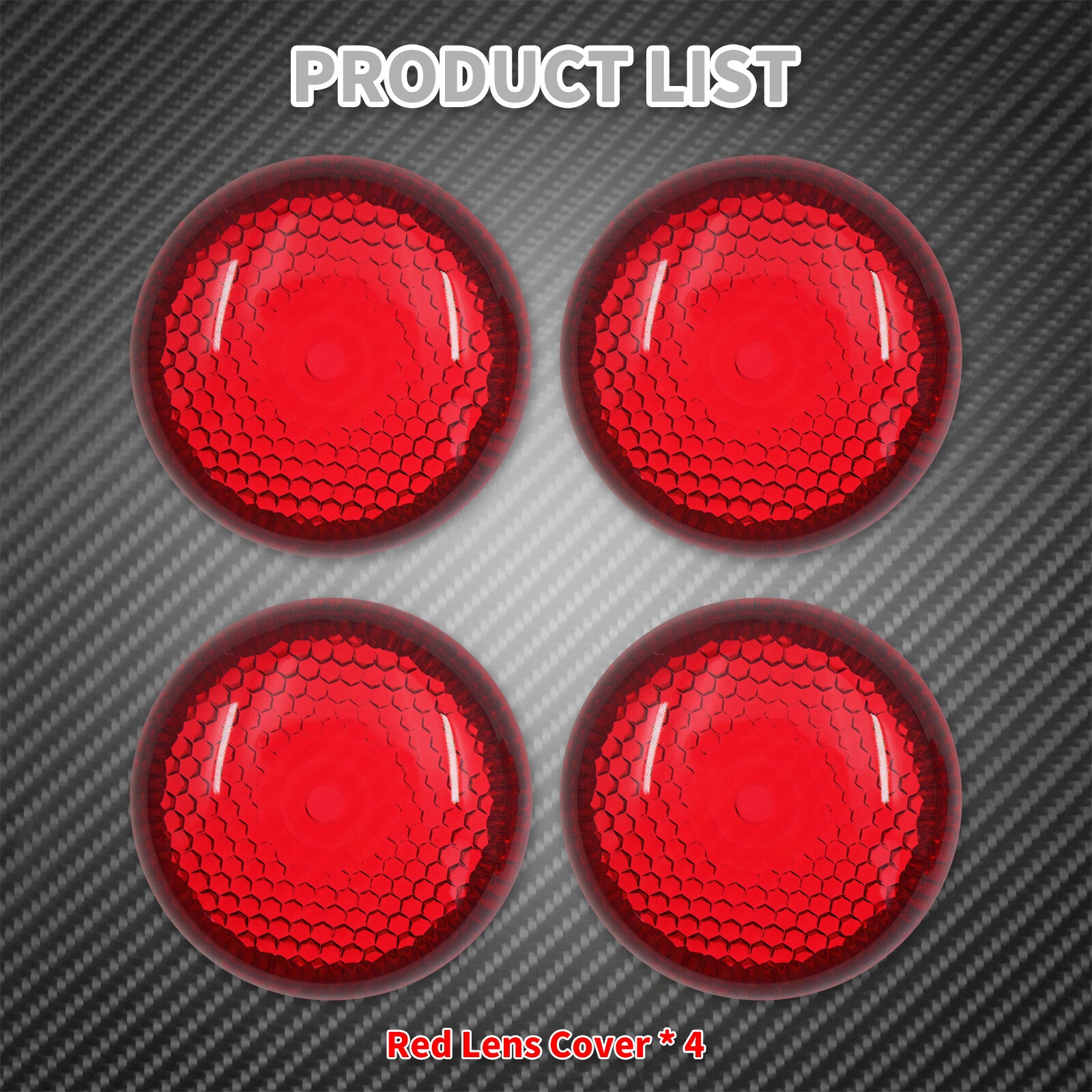 4x Red Bullet Turn Signals Light Lens Cover Fit for Harley Dyna Softail Touring