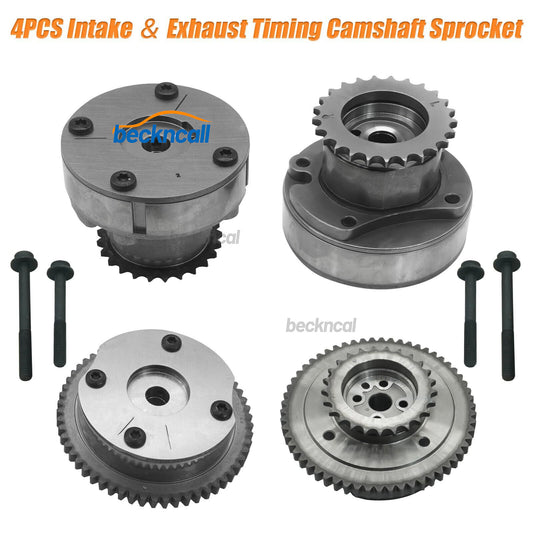 4pcs Camshaft Phaser Exh Int Set fit for Navigator F-150 for Ford for Lincoln for Mustang Taurus