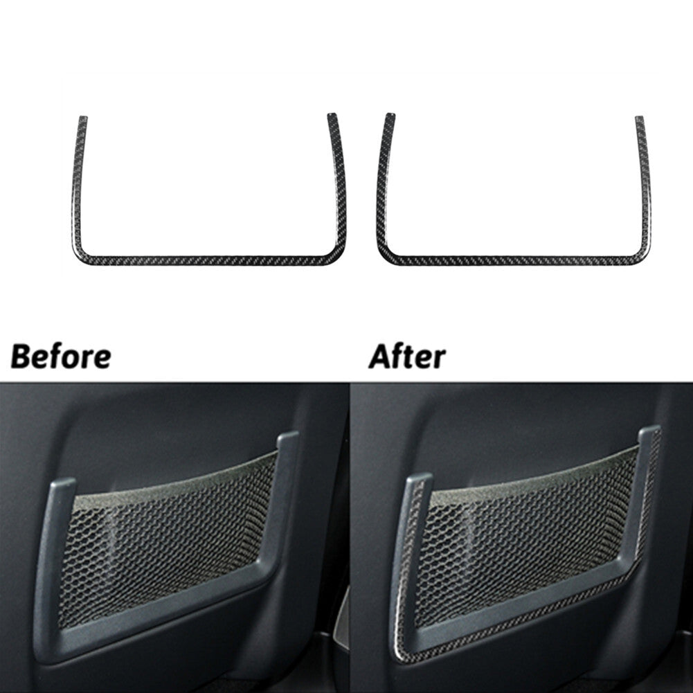 Carbon Fibre for Seat Storage Frame Cover Trim For Land for Range Rover Sport 2014-2017