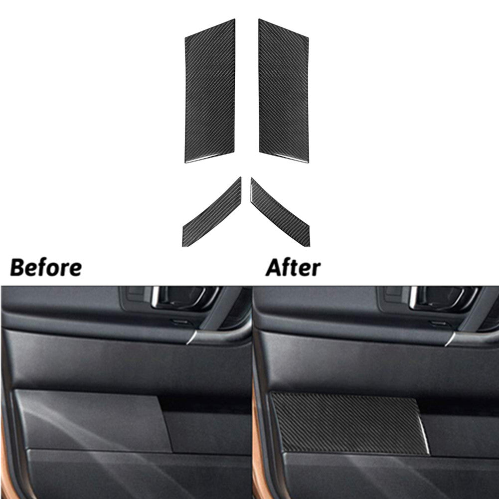 4Pcs Carbon Fiber Door Panel Cover Trim for Land Rover Discovery Sport 2015-2019
