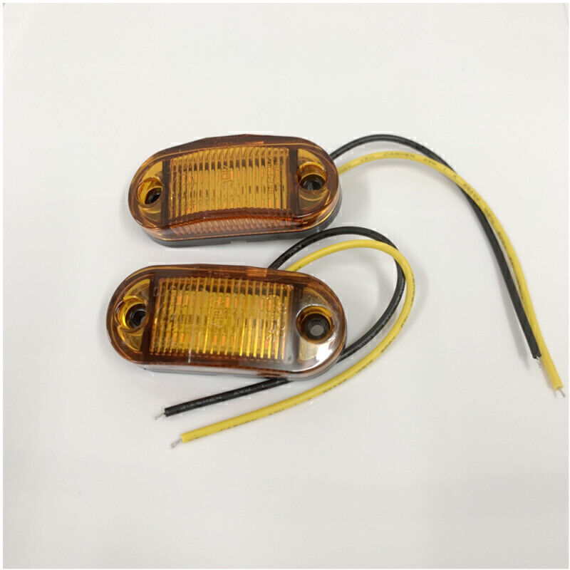 LED Side Marker Light Amber Lamp 12V 24V Car Truck Van Trailer Boats Side Lights