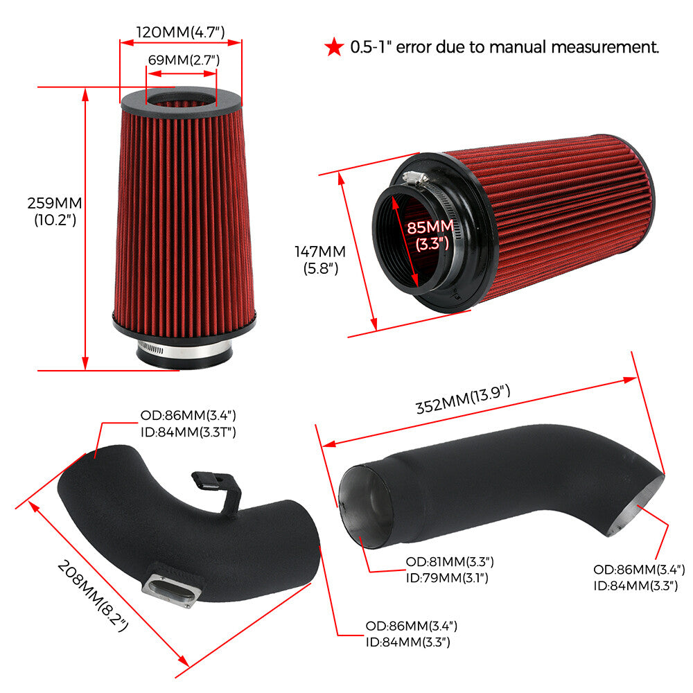 for BMW F30 228i 320i 328i 420i 428i 2.0 12-16 Cold Air Intake System Induction