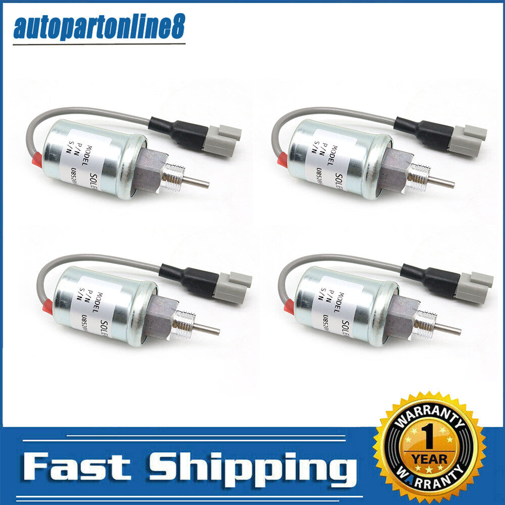 4PCS 12V Stop Solenoid U85206452 For Perkins 402D 403D 404D 404C 403C 185206452